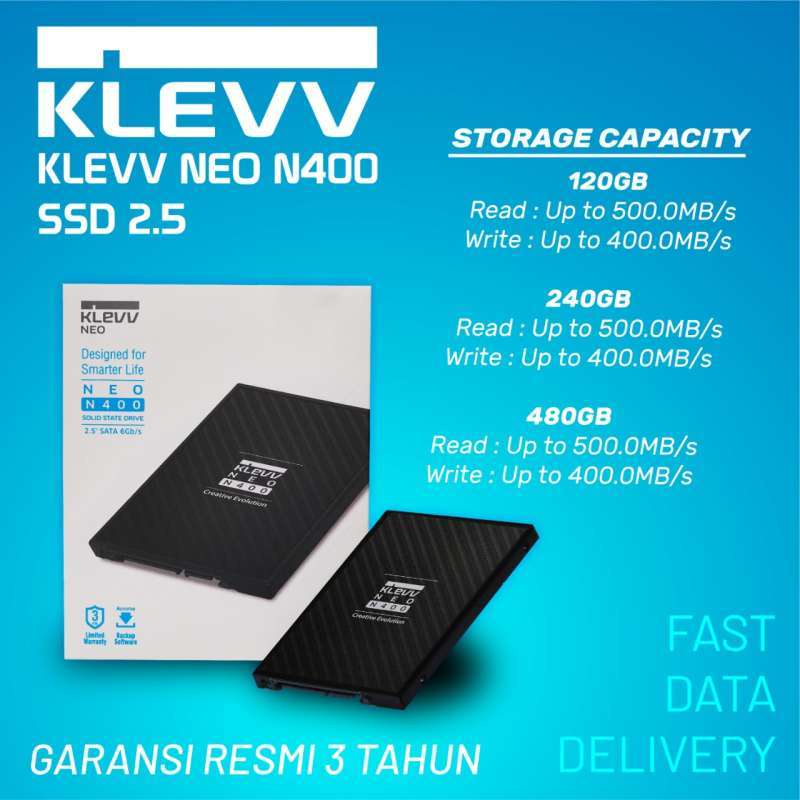 KLEVV SSD NEO N400 2,5&quot; Inch 120GB, 240GB, 480GB SATA 6Gb/s