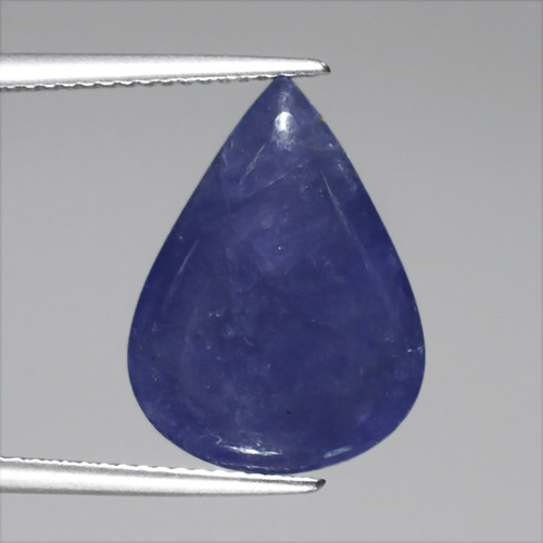 12.27ct 17.5x13mm Pear Cabochon Violet Blue TANZANITE, Tanzania TZ104