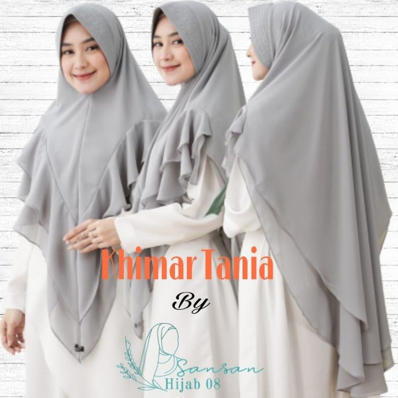 Khimar Hijab Jilbab Syari Kerudung Rempel TANIA Ceruty Premium Babydoll