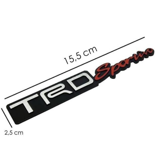 Emblem TOYOTA TRD SPORTIVO Red Chrome Universal DEPAN BELAKANG ORI Calya Innova Vios Agya Avanza