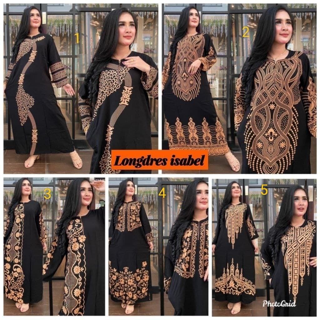 Gamis Hitam Elegan Motif Sultan Arabian Resleting Dada Depan ( Busui Friendly ) Dress Mewah &amp; Ori Isabel Series ( BISA COD ) // gamis remaja terbaru // gamis murah kekinian // gamis rayon premium // gamis syari muslim lebaran // gamis kondangan pesta