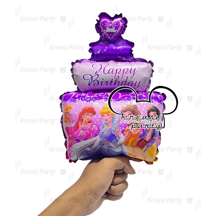 Balon Foil Cake Princess Mini / Balon Karakter Princess / Balon Foil