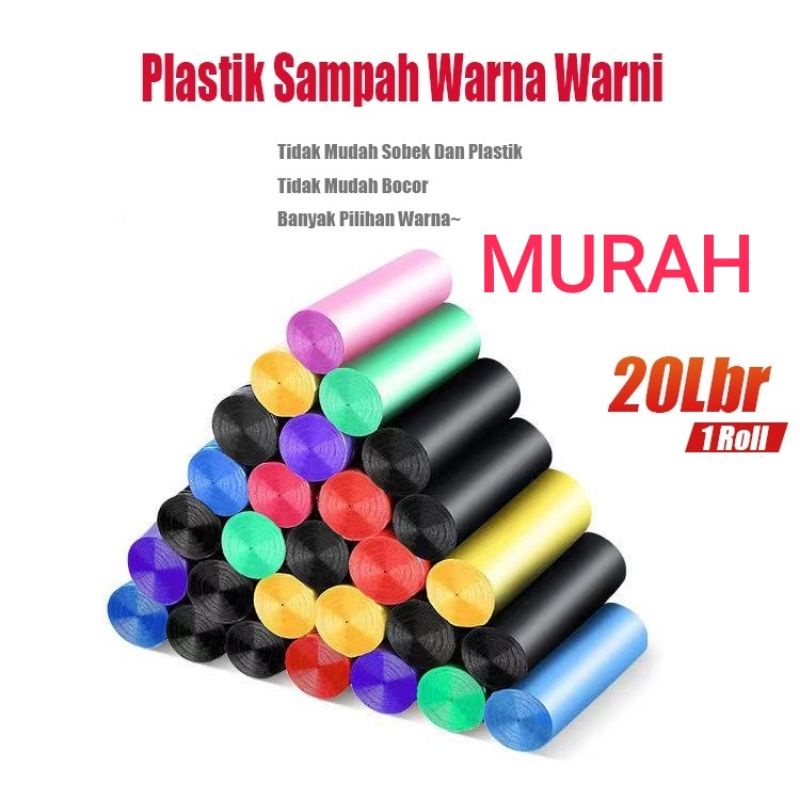 Kantong Plastik Sampah gulung 45x50 1 Roll Isi 20 Lembar Plastic Trash Roll