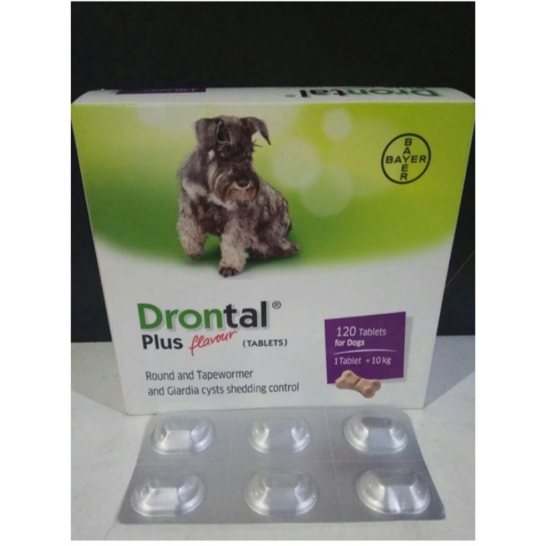 obat cacing anjing drontal 1 tablet