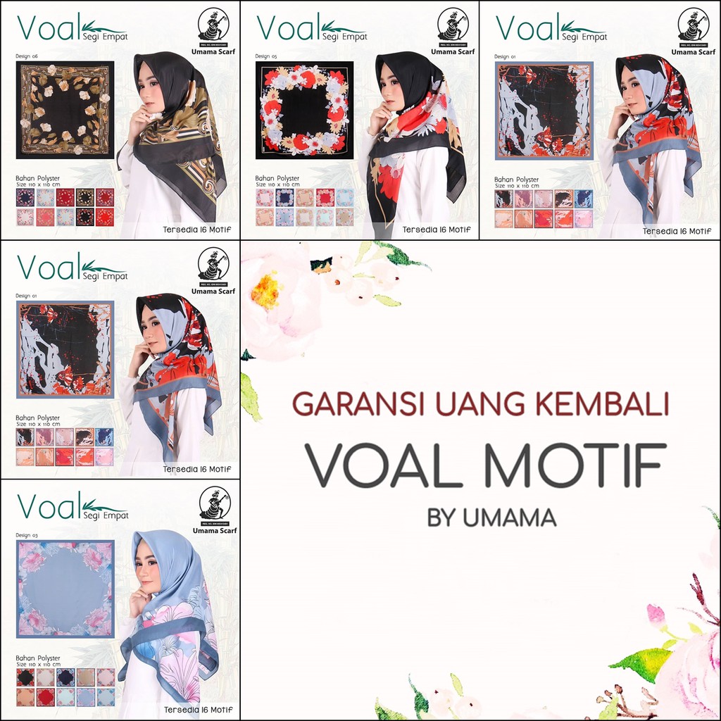 Umama Voal / Jilbab umama / katun voal / segiempat voal / square