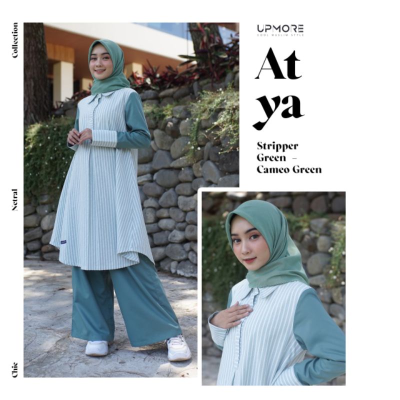 SET UPMORE ATYA STRIPPER GREEN - CAMEO GREEN ATYA STRIPPER ROSE - ASH ROSE