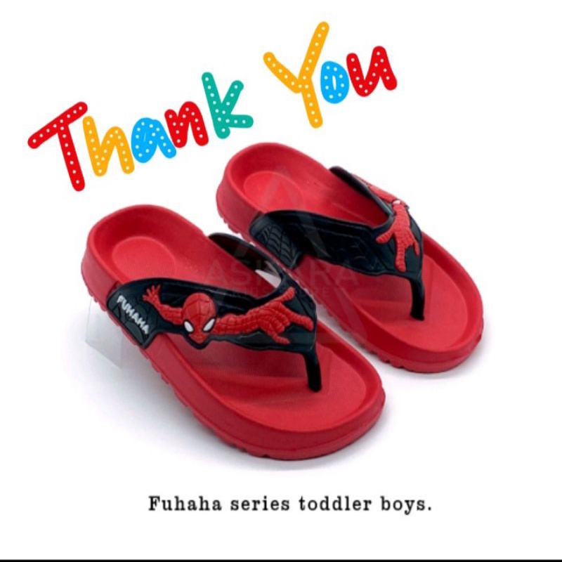 sandal jepit anak cowok spiderman