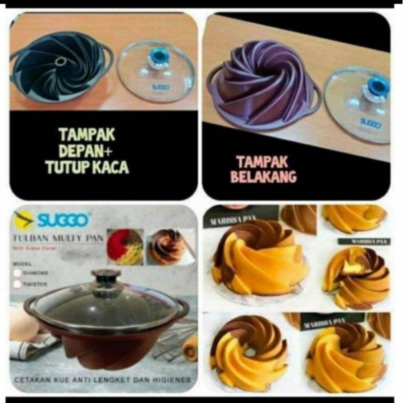 cetakan kue suggo tulban multipan model spiral/twister