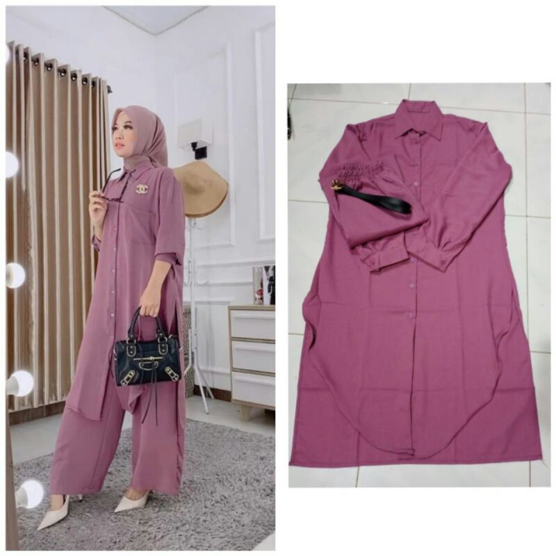 One Set Setelan Outer Wanita Premium Quality // Setelan Polos Wanita Kekinian // Pakaian Wanita Ones