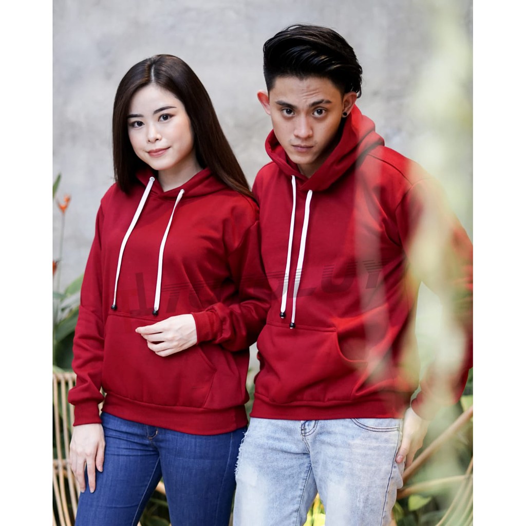 MUKZHOP - COUPLE SWEATER HOODIE POLOS / BASIC POLOS / TOTOLUY / MAROON