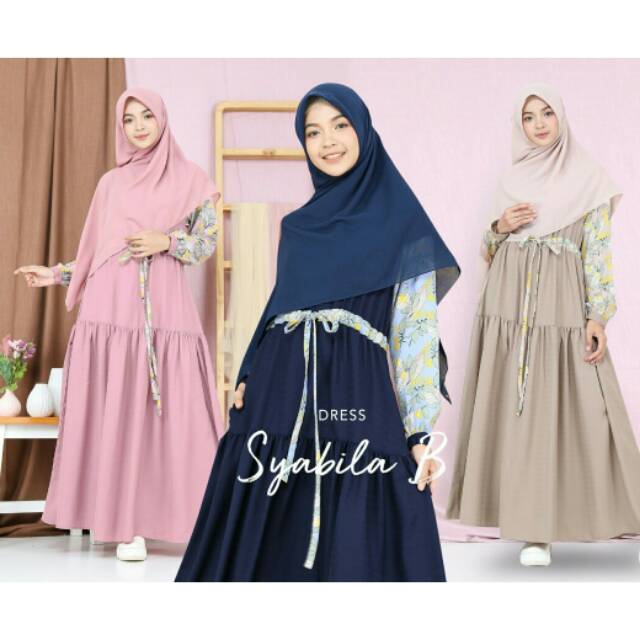 Syabila dress by zizara , gamis khusus muslimah