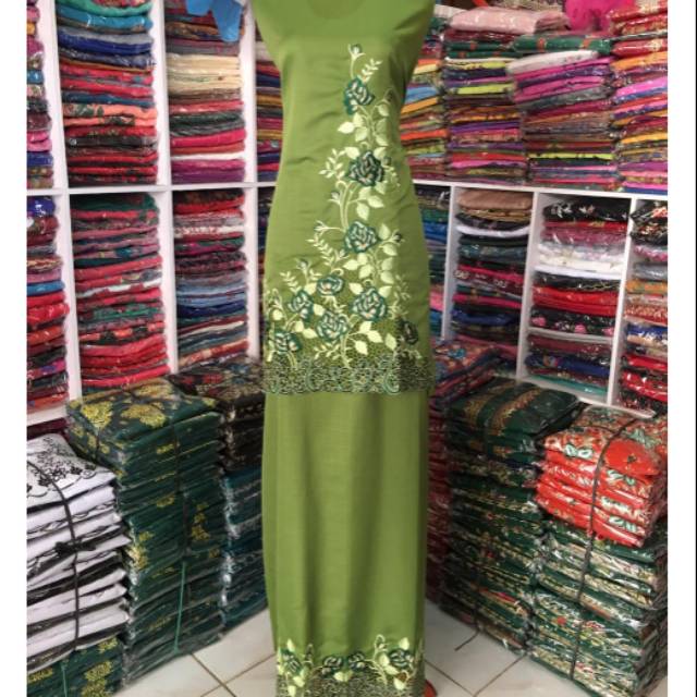 BAKAL BAJU MELAYU | DASAR BAJU KURUNG | BAHAN BAJU BORDIR KERANCANG