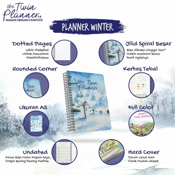 

[RESTOCK] The Twin Planner buku agenda - winter