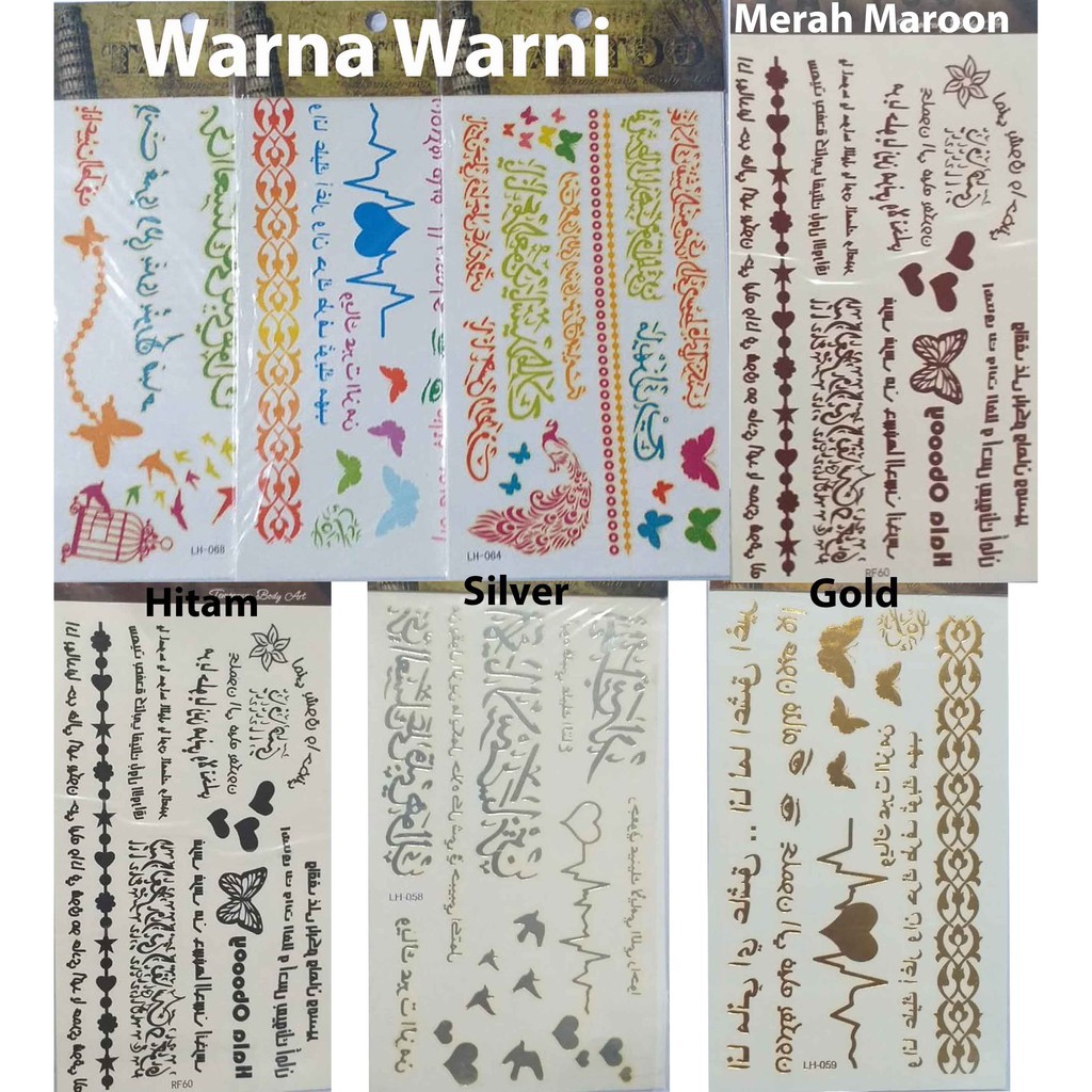 Tato Tulisan ARAB/Tatto temporary/ TATO TEMPORER / tato kulit / TATO ANTI AIR