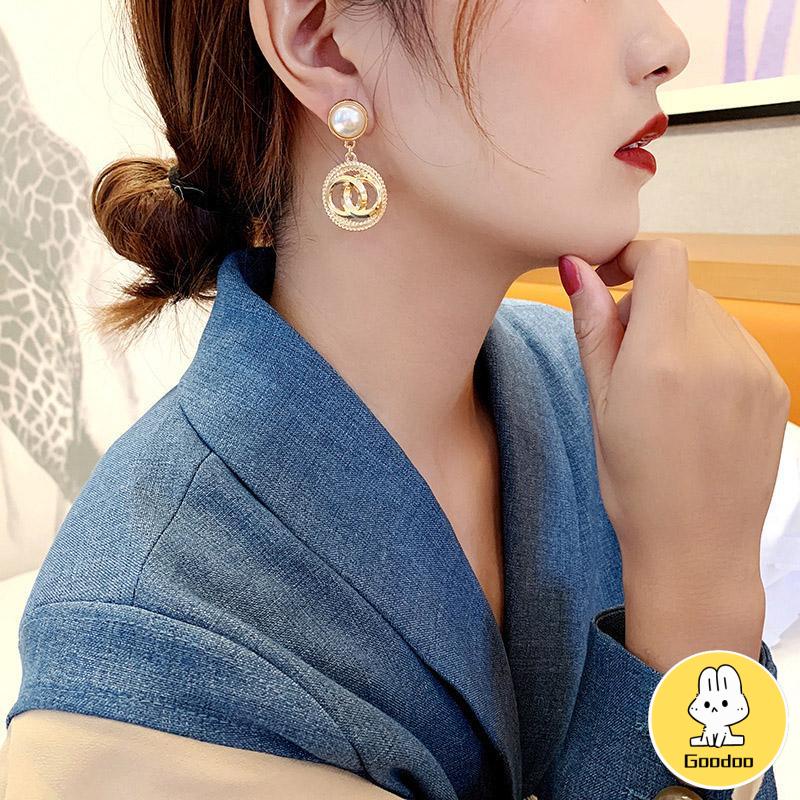 Anting-Anting Fashion Gaya Istana Anting-Anting Mutiara Anting-Anting Wanita Anting-Anting Kepribadian -Doo