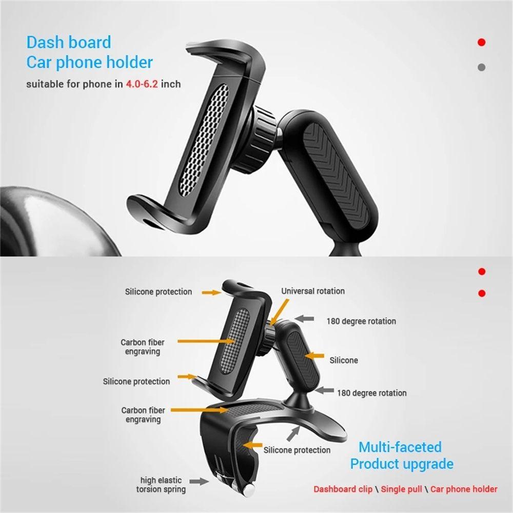 Lanfy Phone Holder Adjustable Multifungsi Auto Mobil Smartphone Stand View Mirror Mount Braket Telepon