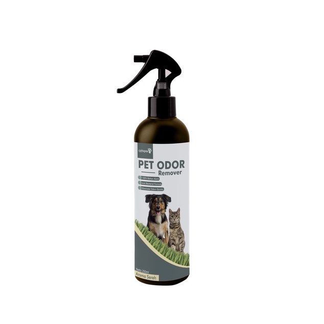 Spray Penghilang Bau Kotoran Kucing / Pet Odor Remover Penghilang Bau Pesing Bak Pasir Kucing / Cat Litter Box Spray Pipis Pup Kucing - Aroma Lemongrass