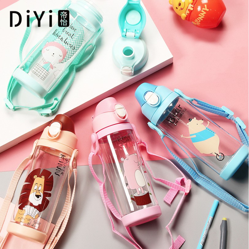 BOTOL MINUM DILLER DIYI TERMOS PLASTIK ANAK TRITAN 100% BPA FREE 550 ML