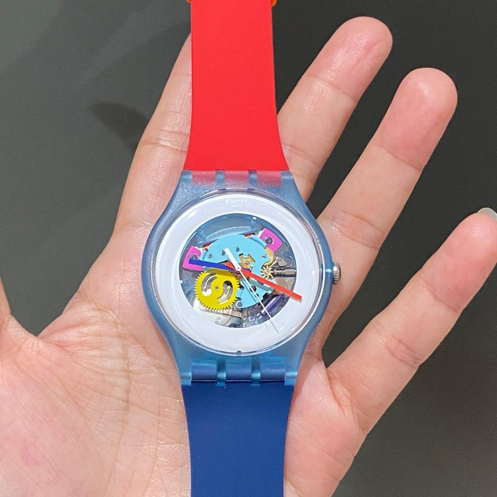 JAM TANGAN WANITA SWATCH SUOS101 COLOR MY LACQUERED ORIGINAL