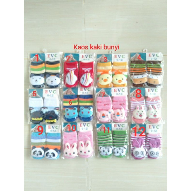 6-3 tahun~Kaki kaki anti slip/Kaos kaki boneka/Kaos kaki Balita bunyi