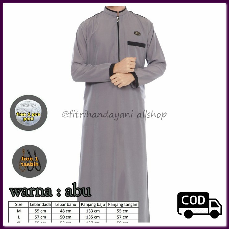 Koko Gamis Pria Laki Laki Dewasa Jubah Arab Terbaru 2021 Modern K DR738 Baju Jubah Al Faro