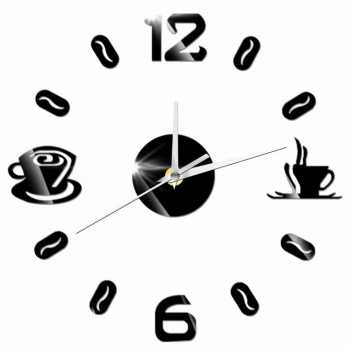 Jam Dinding DIY Giant Wall Clock 30cm Coffee Bell / Jam Dinding Aesthetic Dekorasi Dinding Besar Karakter Jam Dinding Tempel Tembok Besar / Jam Dinding Besar DIY Giant Clock Quartz 30cm Waterprof Unik Murah Tanpa Suara / Jam Dinding Angka Besar Raksasa