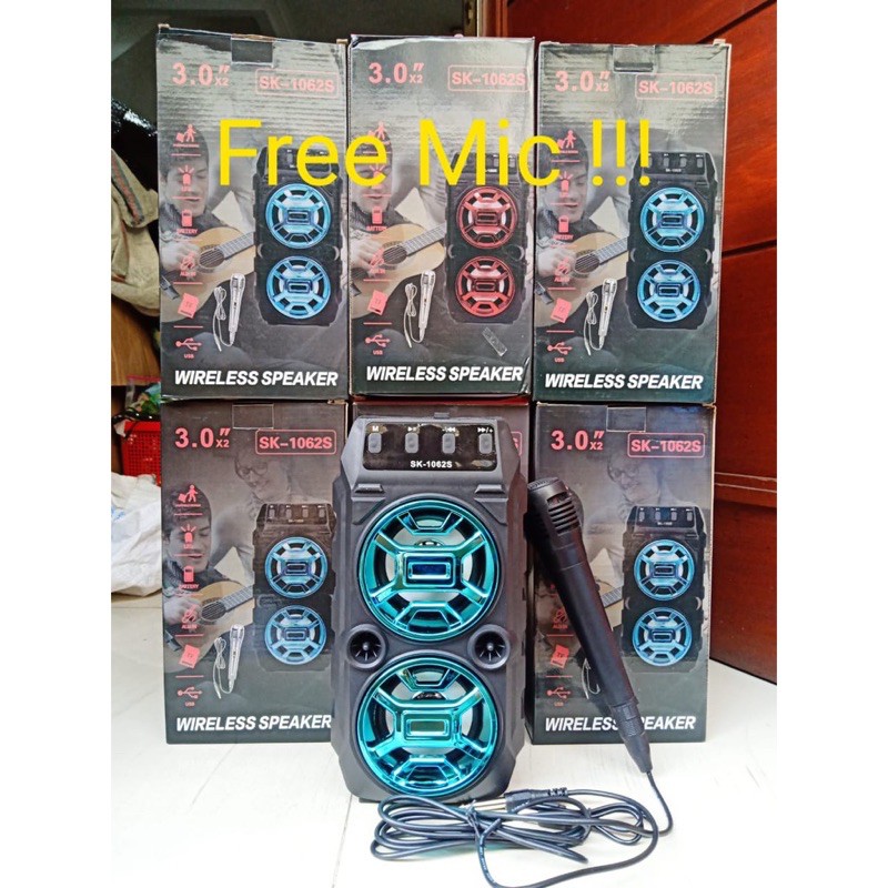 Speaker Karaoke SK-1062S Speaker bluetooth Karaoke Kualitas Terbaik - spekaer super bass