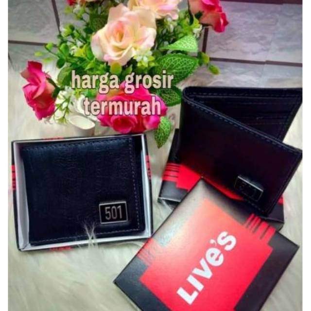 Dompet kulit sintetis/dompet murah/dompet lipat pria