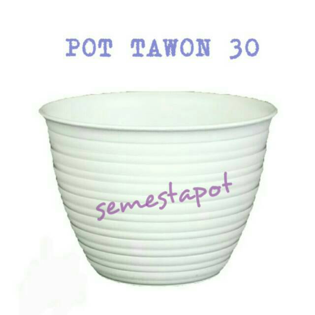 Pot Tawon 30 Cm Putih Untuk Bunga Tanaman