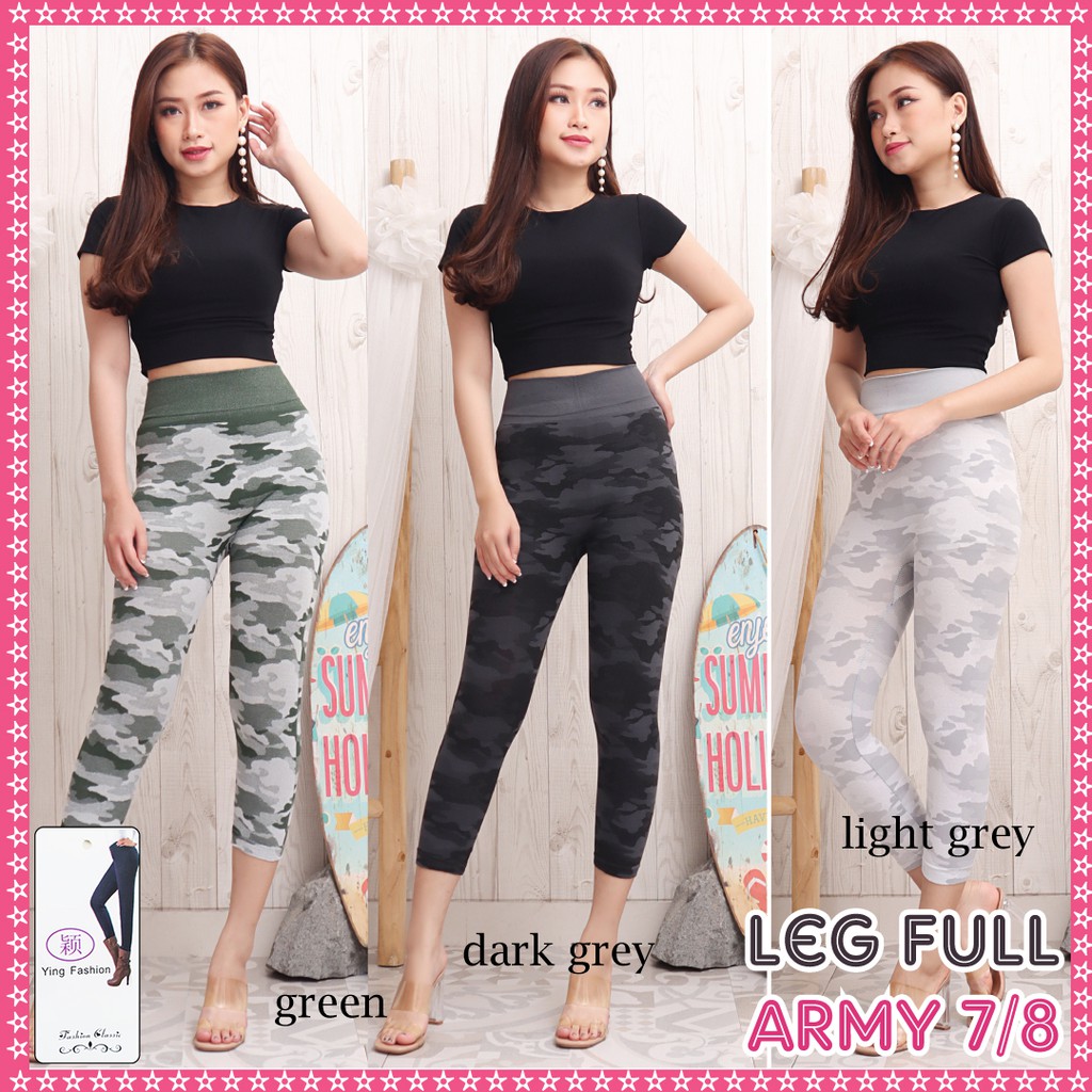 Legging Full Army Panjang / Leging import wanita / legging army panjang / legging jumbo wanita