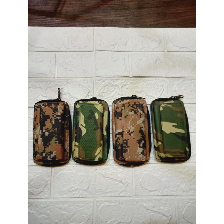 Case Handphone Dompet Army Resleting Realpict