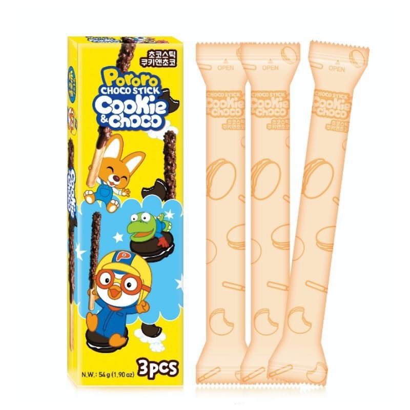 Pororo Choco Stick Cookie Chocolate / Stik Coklat Biskuit
