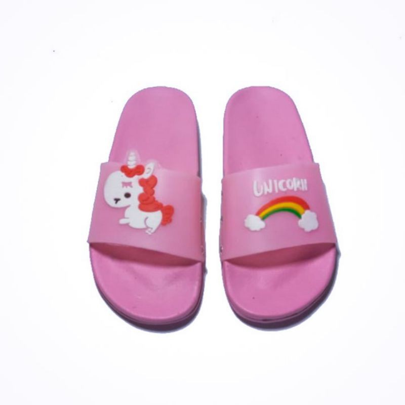 Sandal Selop Anak / Sandal Karet Anak Karakter Unicorn UNC-PK