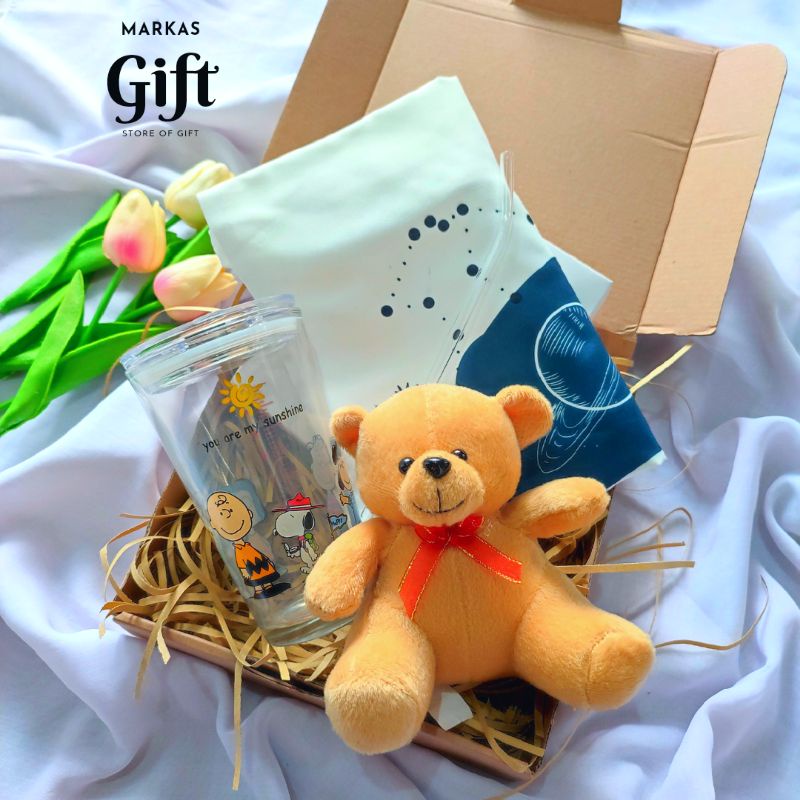 

GIFT BOX | HAMPERS untuk CEWEK Totebag, Tumbler, Boneka Mini