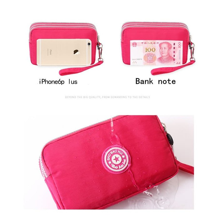 DOMPET WANITA MINI POUCH TEMPAT HP FASHION WANITA CEWEK SIMPLE NYLON WATERPROOF IMPORT MURAH GF634