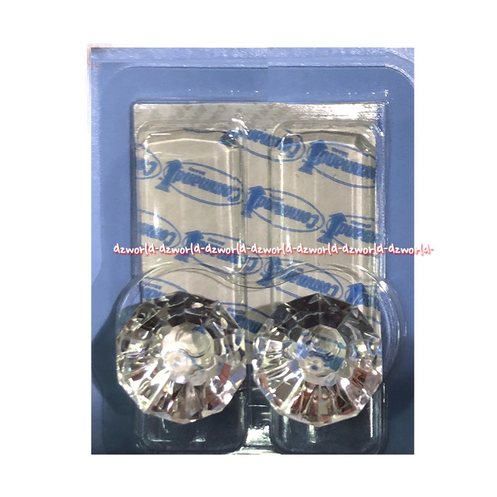 3M Command Medium Crystal Gantungan Bening Clear 2pcs Kristal Hook