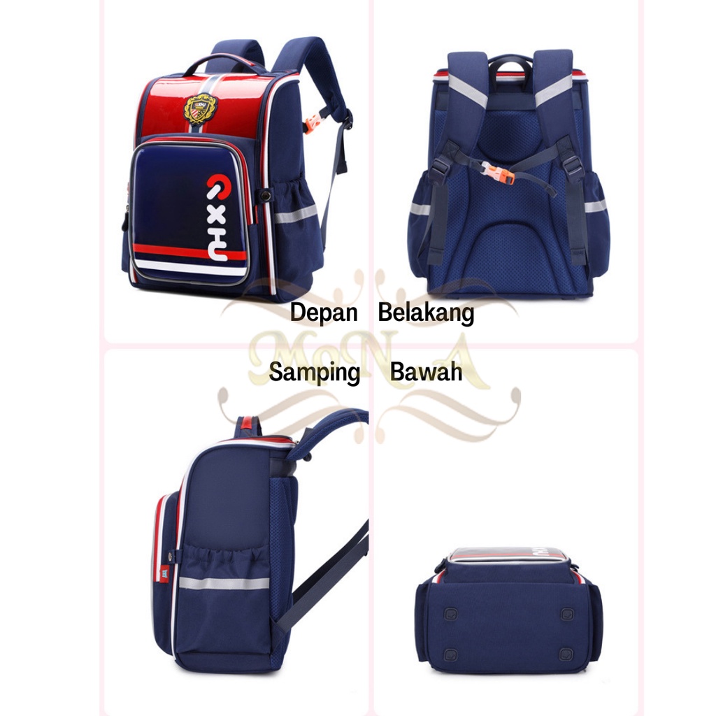 [MONA] Tas Ransel Pria/Wanita Backpack SD SMP Waterproof Kuat Kokoh Kualitas Import Premium - M0187