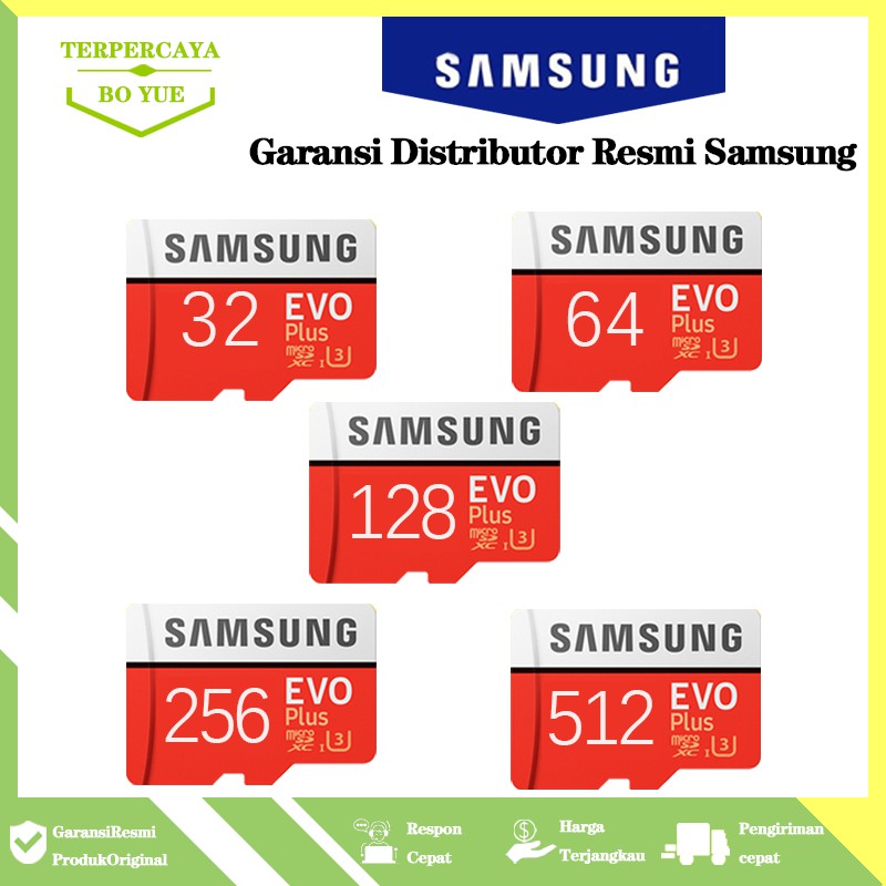 kartu memori Samsung 32/64/128g/256G/512GB transfer 95MB/S Ultra kartu sd memory kartu TF