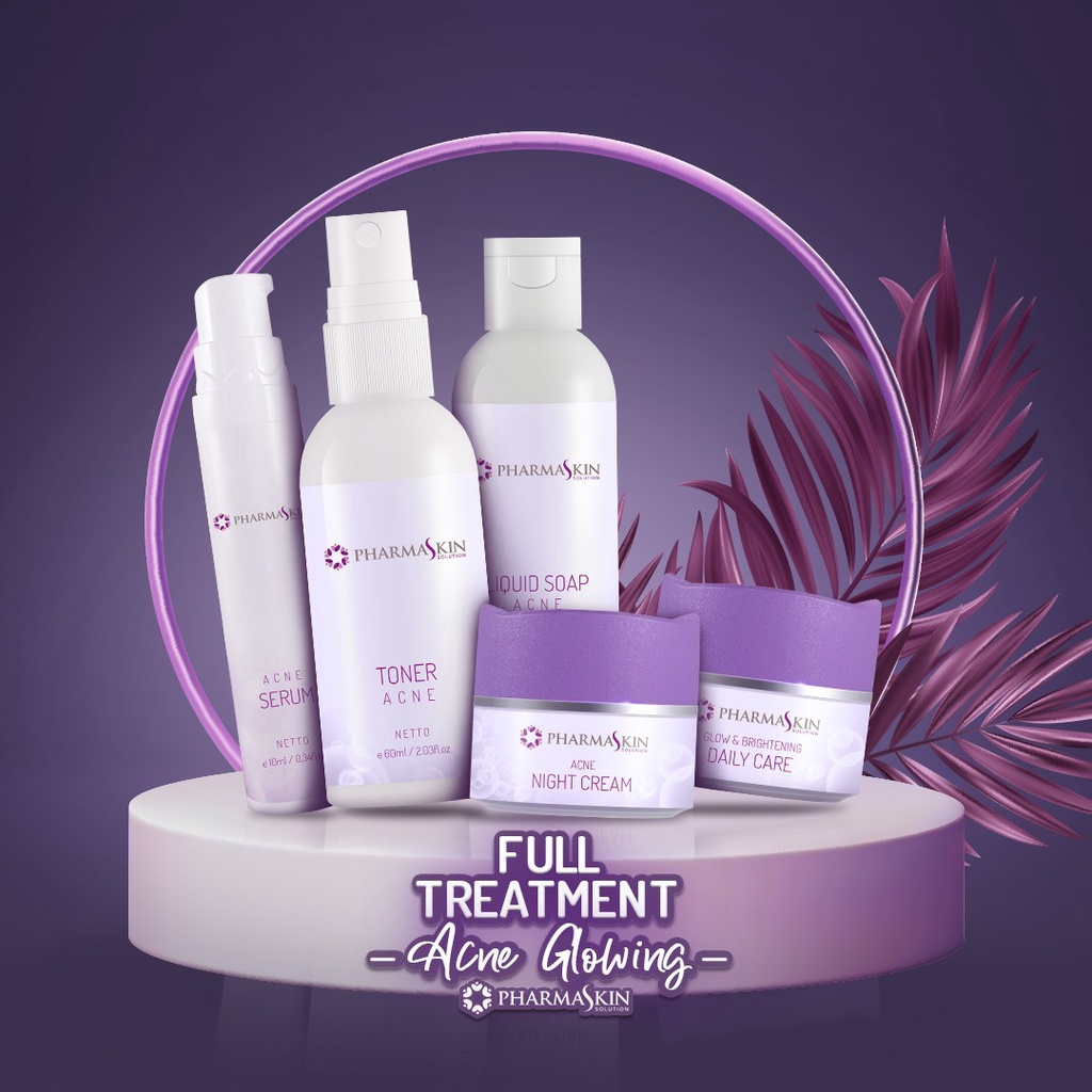 Pharmaskin Paket Full Treatment Acne Glowing Series Bebas Menghilangkan Jerawat Perawatan Wajah Berj