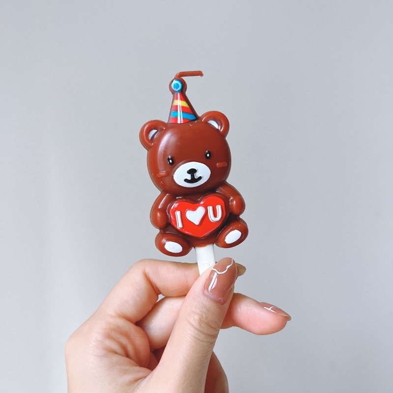 Lilin Bear Beruang Lucu Korean Cake Candle Lilin Ulang Tahun 1 Pcs