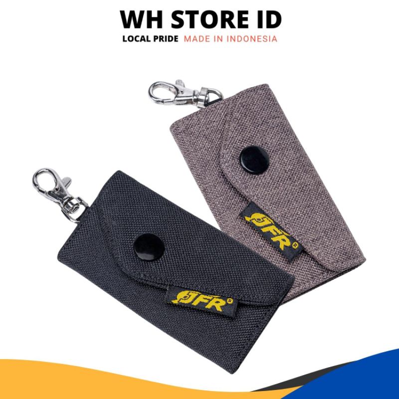 GKC01 Dompet Gantungan Kunci Mobil Motor Bahan Kulit Canvas Dompet STNK Gantung