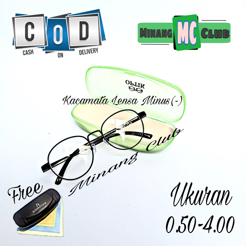 New Promo-Kacamata Minus Optik Jarak jauh, Pria Wanita, Unisex, Frame 0val, Murah