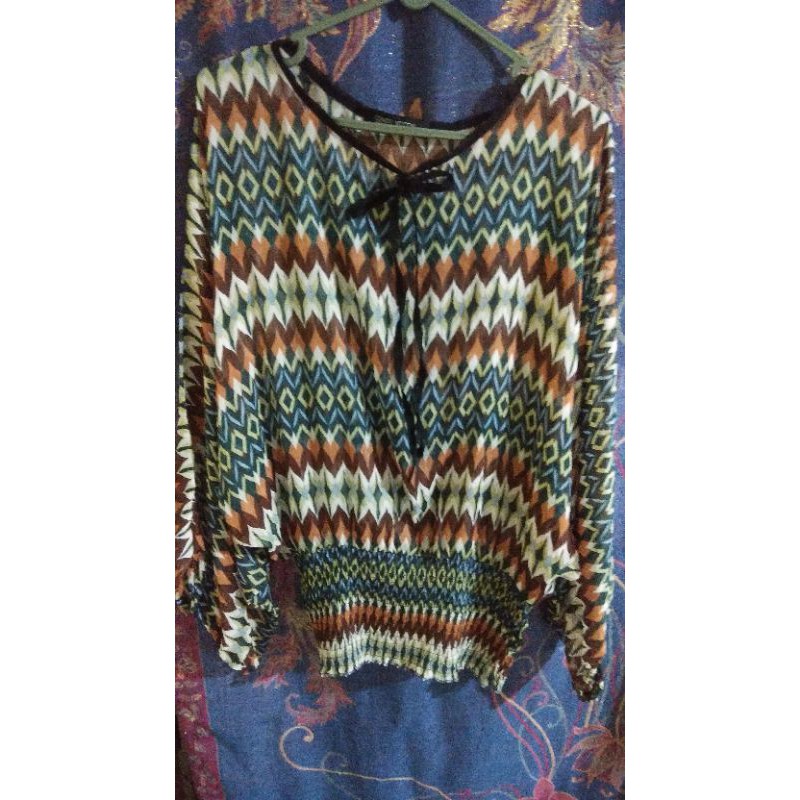 Simplicity blouse pattern missoni tribal Preloved