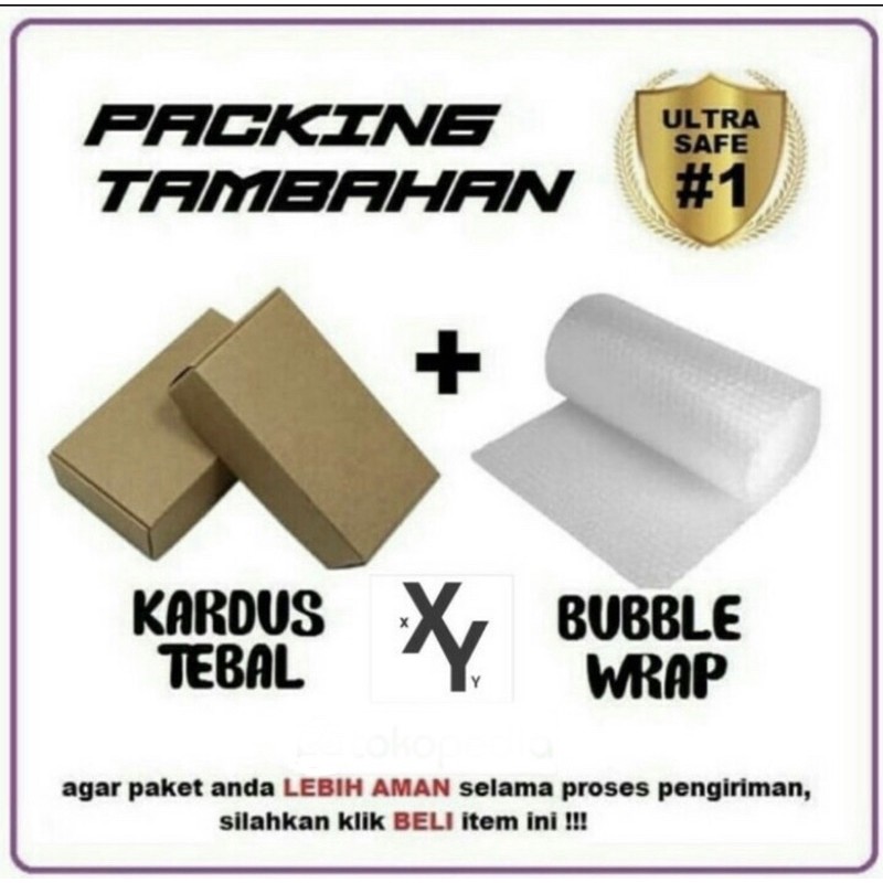 Packing / Tambahan Bubble Wrap dan kardus agar AMAN TAMBAHAN PACKING