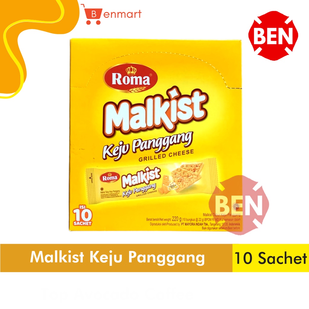 

Roma Malkist Keju Panggang 1 Box 10 Sachet Grilled Cheese Tabur Kuning