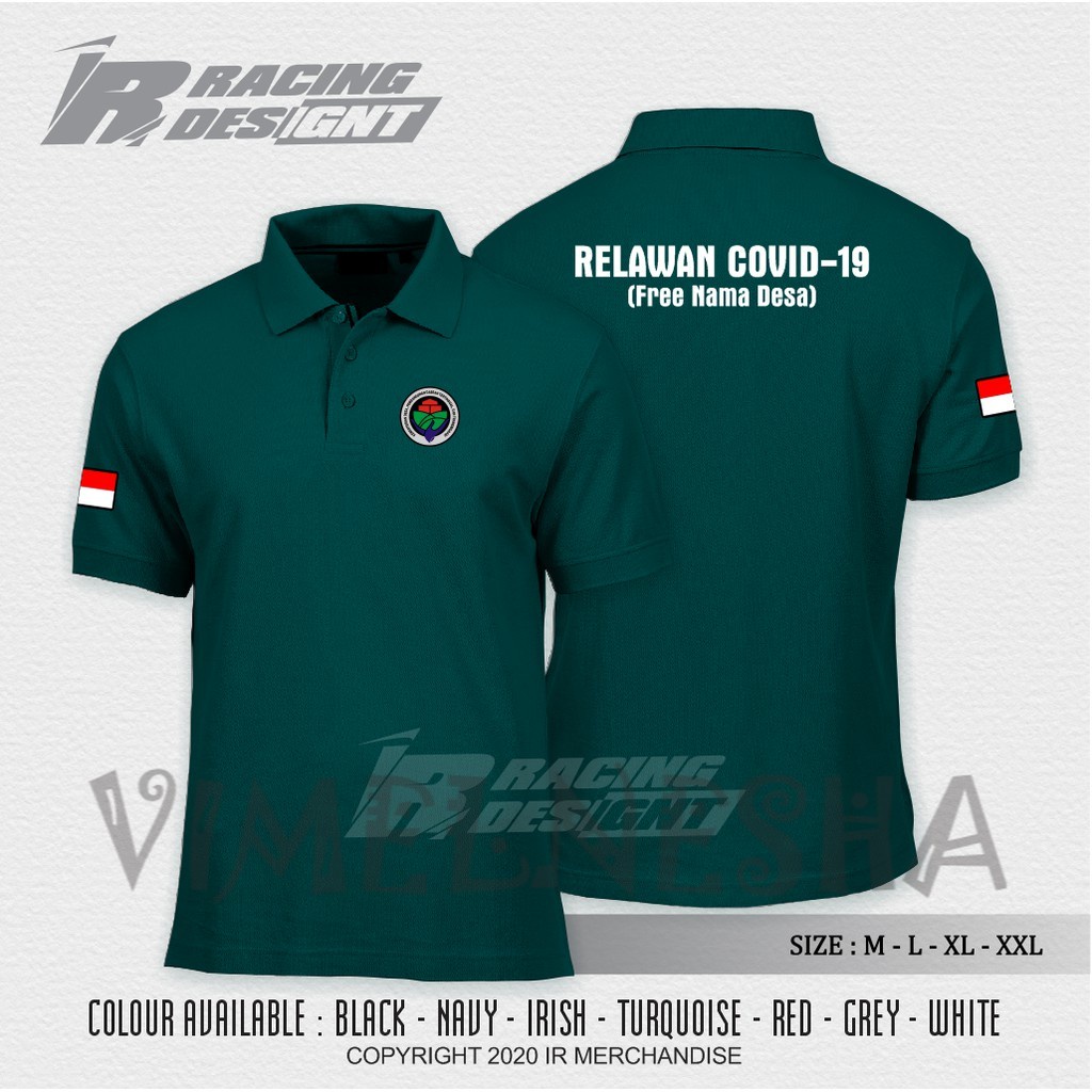 Kaos Kerah Poloshirt /   Kemendes Relawan Covid-19 Free Nama Desa Terbaru Kualitas Distro
