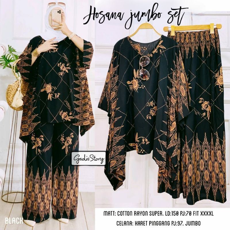 SETELAN JUMBO WAKA ORI RAYON PREMIUM CELANA KULOT BUSUI DAILY SET