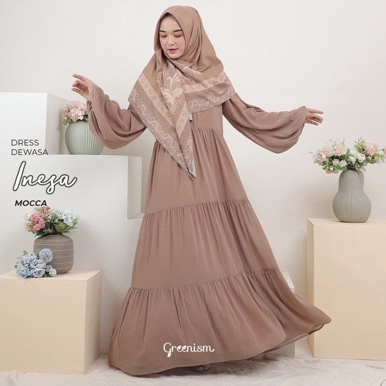 Greenism Sarimbit Raya INESA &amp; IHSAN (Mocca) Quality Premium Syari'i - Set Family