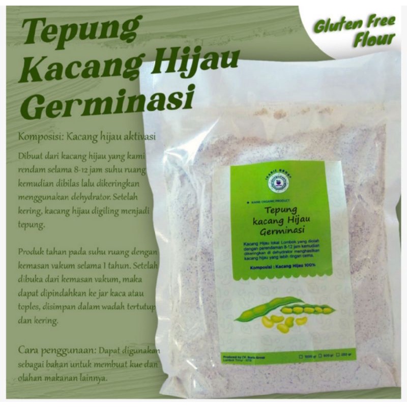 

250 gr tepung kacang hijau / tepung kacang hijau germinasi