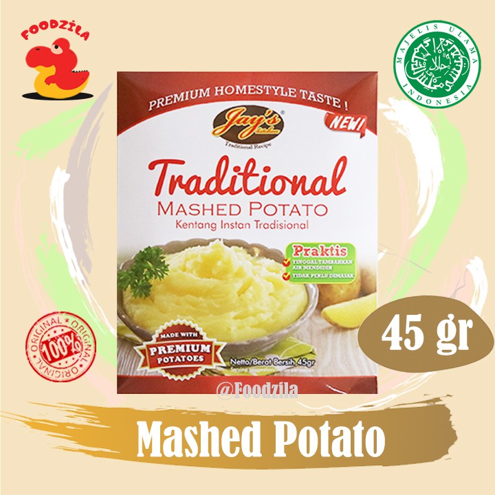 

Jay's Mashed Potato Traditional 45GR Bubuk Kentang Instant Tradisional Siap Saji